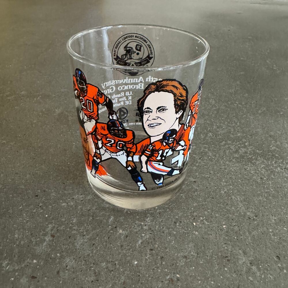 Vintage Denver Broncos '84 Old Fashioned/Rocks Pizza Hut Glass